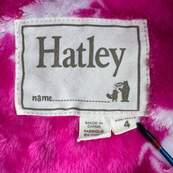 HATLEY Unicorn Fleece Jacket Girls 4T 4 Pink Soft Full Zip-Up Toddler Jacket EUC - Picture 8 of 9